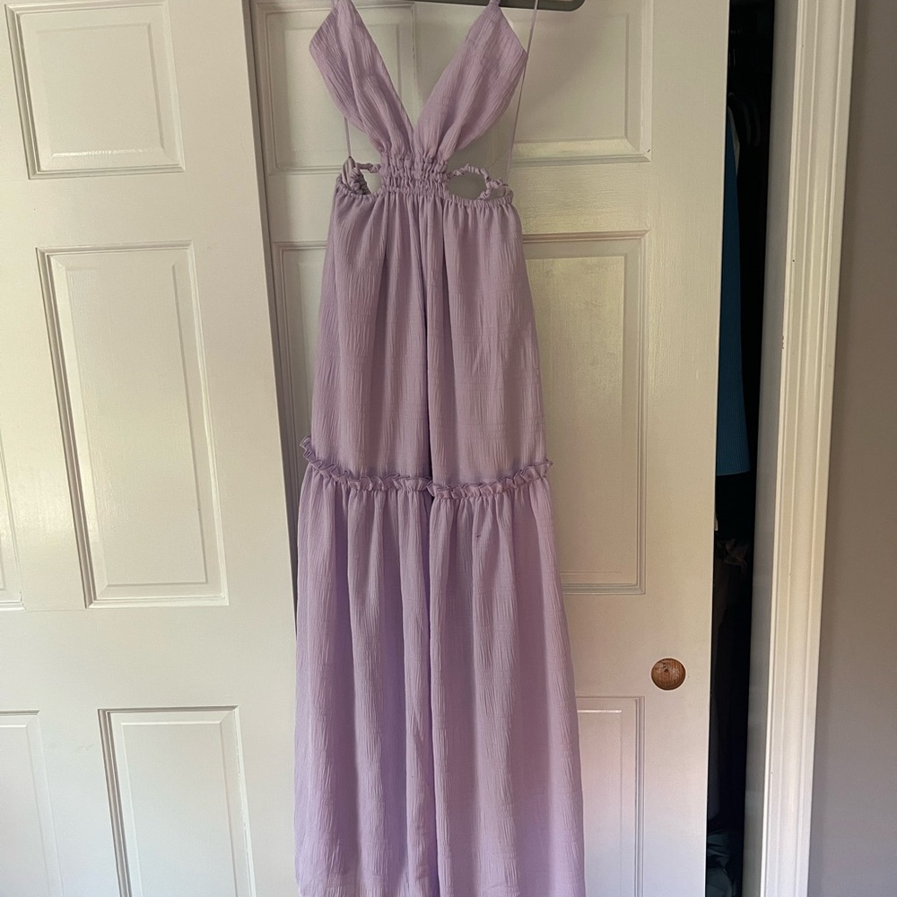 Lavender Halter Maxi Dress